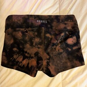 NOBULL Women's Athletic Tie-Dye Shorts - Black and Brown